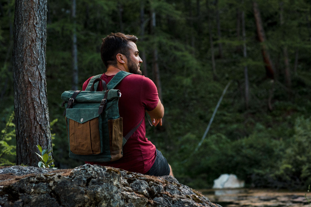 Waxed Canvas Roll Top Backpack | LUND