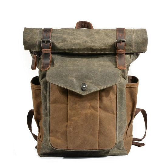 Waxed Canvas Roll Top Backpack | LUND