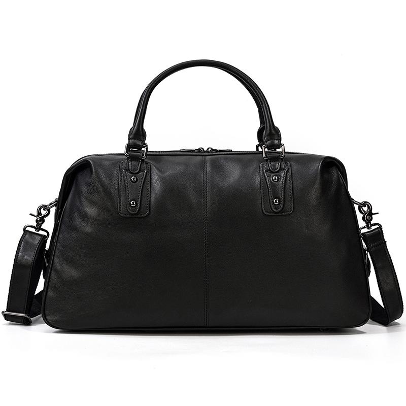 Black Leather Holdall | MONTERREY