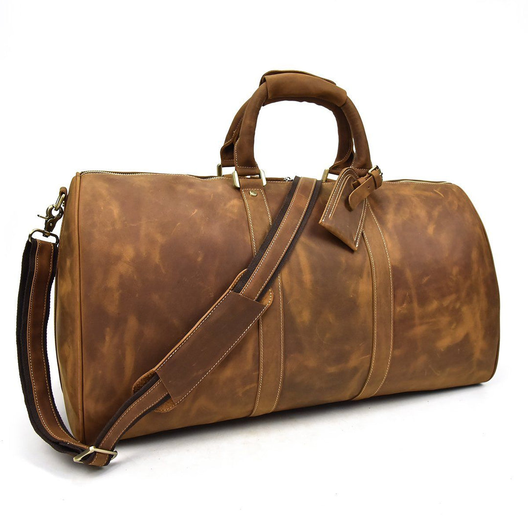 Brown Leather Holdall | SANTIAGO