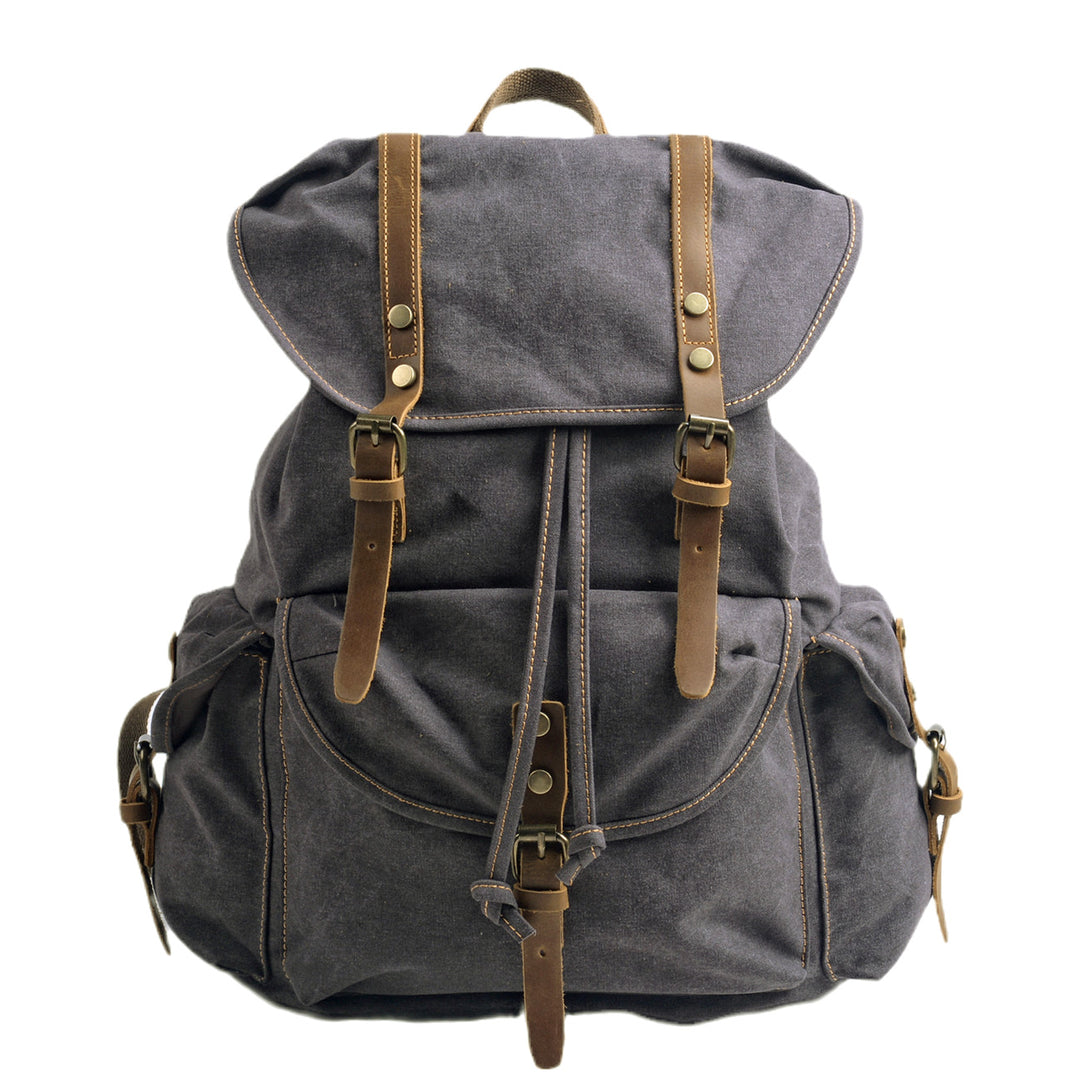 military leather backpack