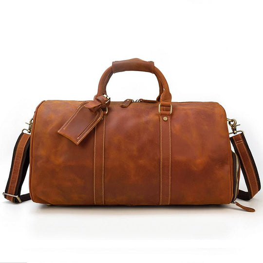 Brown Leather Duffle Bag | SALVADOR