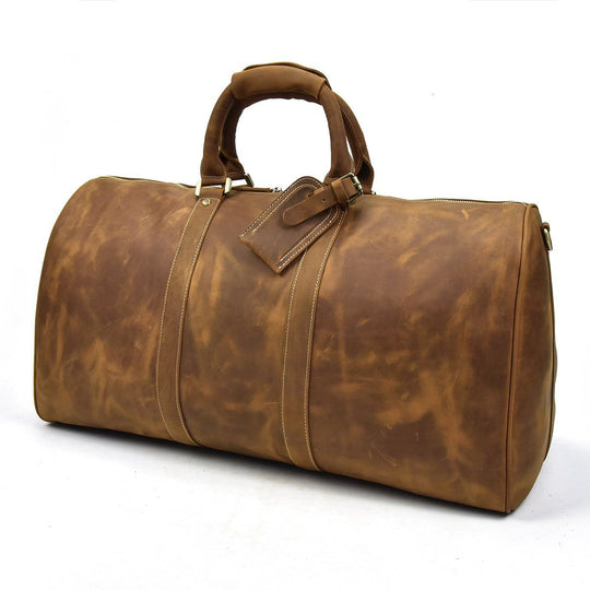 Brown Leather Holdall | SANTIAGO