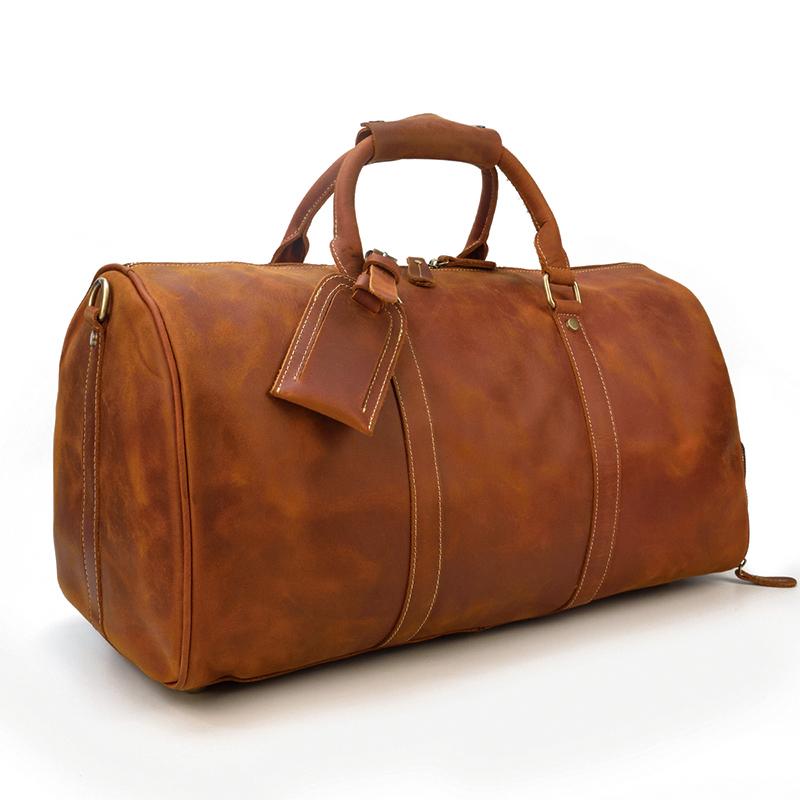 Brown Leather Duffle Bag | SALVADOR