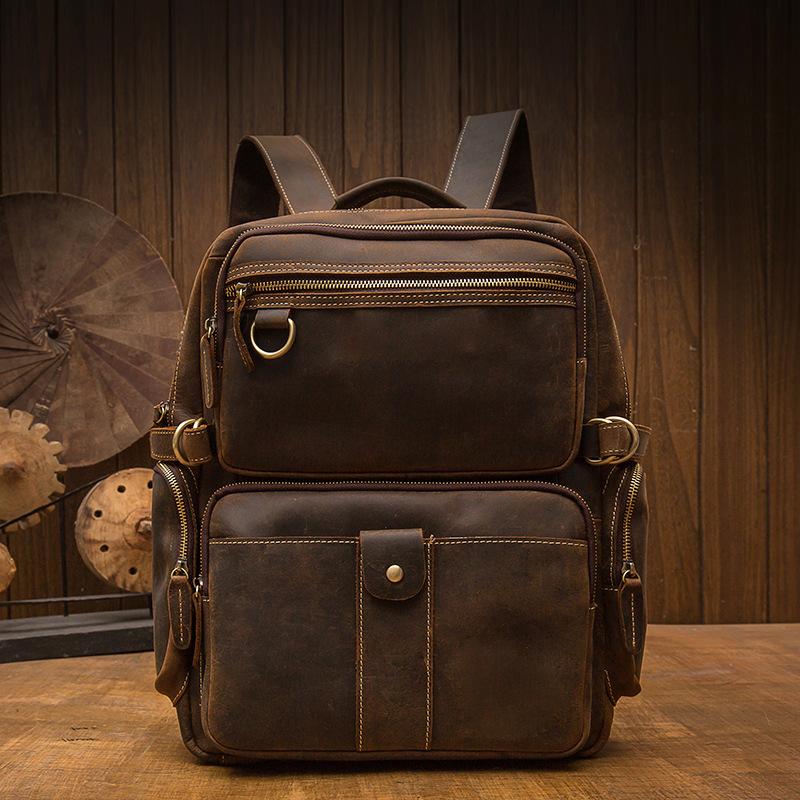 Brown Leather Backpack | ÜRSUS