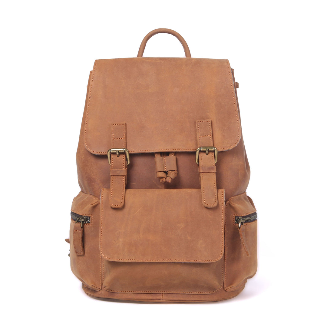 Leather Drawstring Backpack | DASHAN