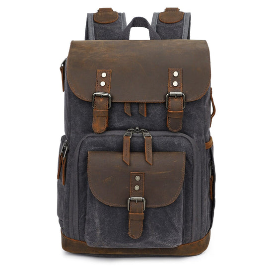 Vintage Leather Camera Backpack | DENALI