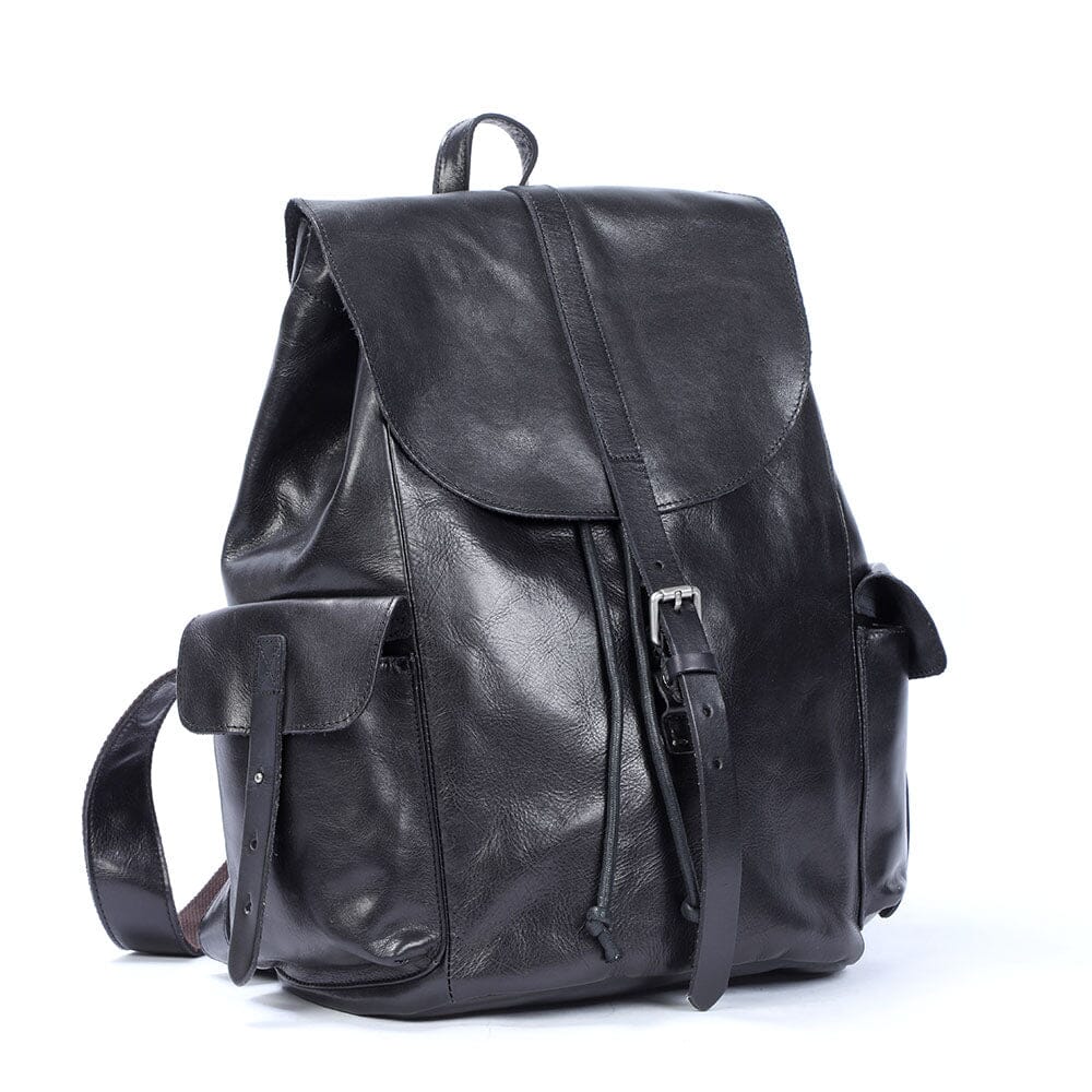 Small Black Leather Backpack | WALTER