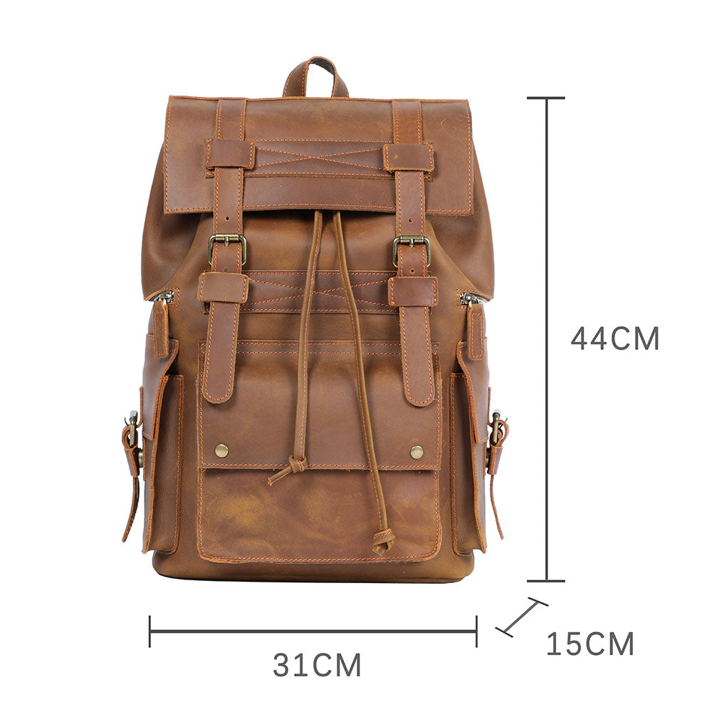 Leather Backpack Brown | KYLO