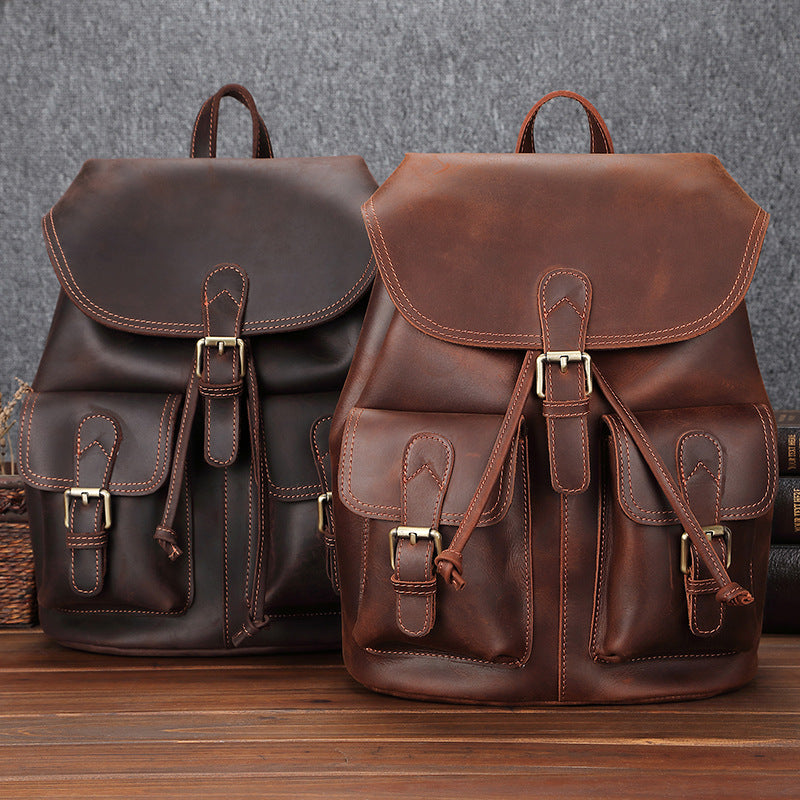 Leather Satchel Backpack | OKLA