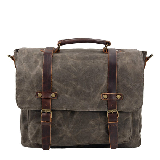 Canvas and Leather Messenger Bag | ORLANDO