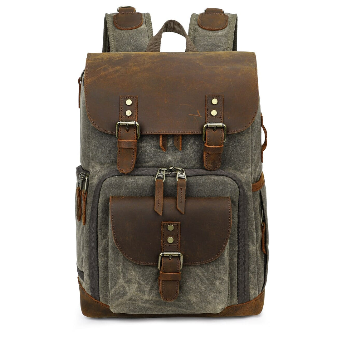 Vintage Leather Camera Backpack | DENALI