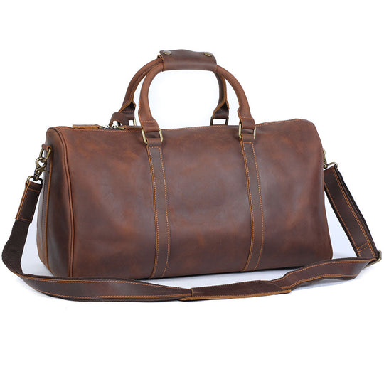 Brown Leather Weekender Bag | JANEIRO