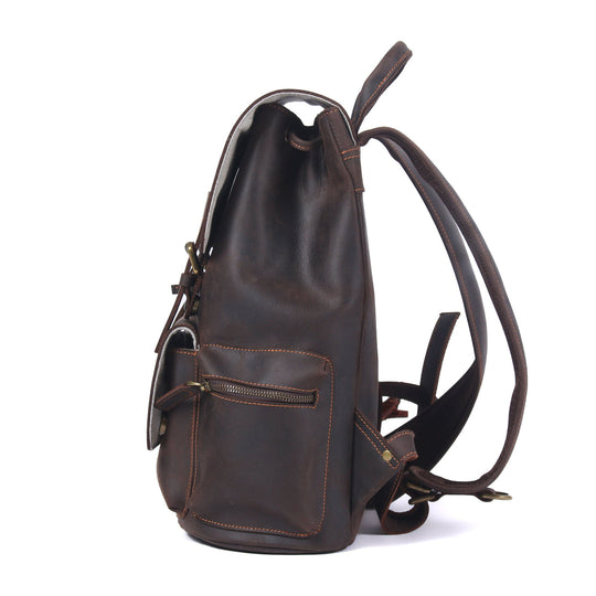 Leather Drawstring Backpack | DASHAN