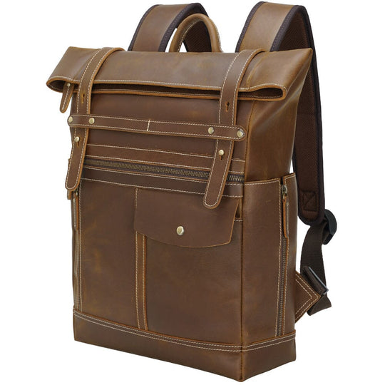 Leather Laptop Bookbag | VINSON