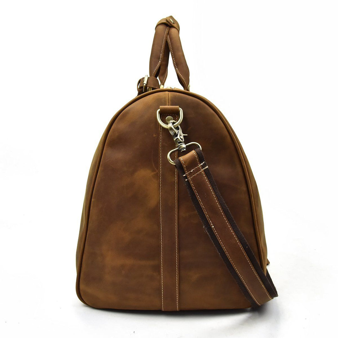 Brown Leather Holdall | SANTIAGO