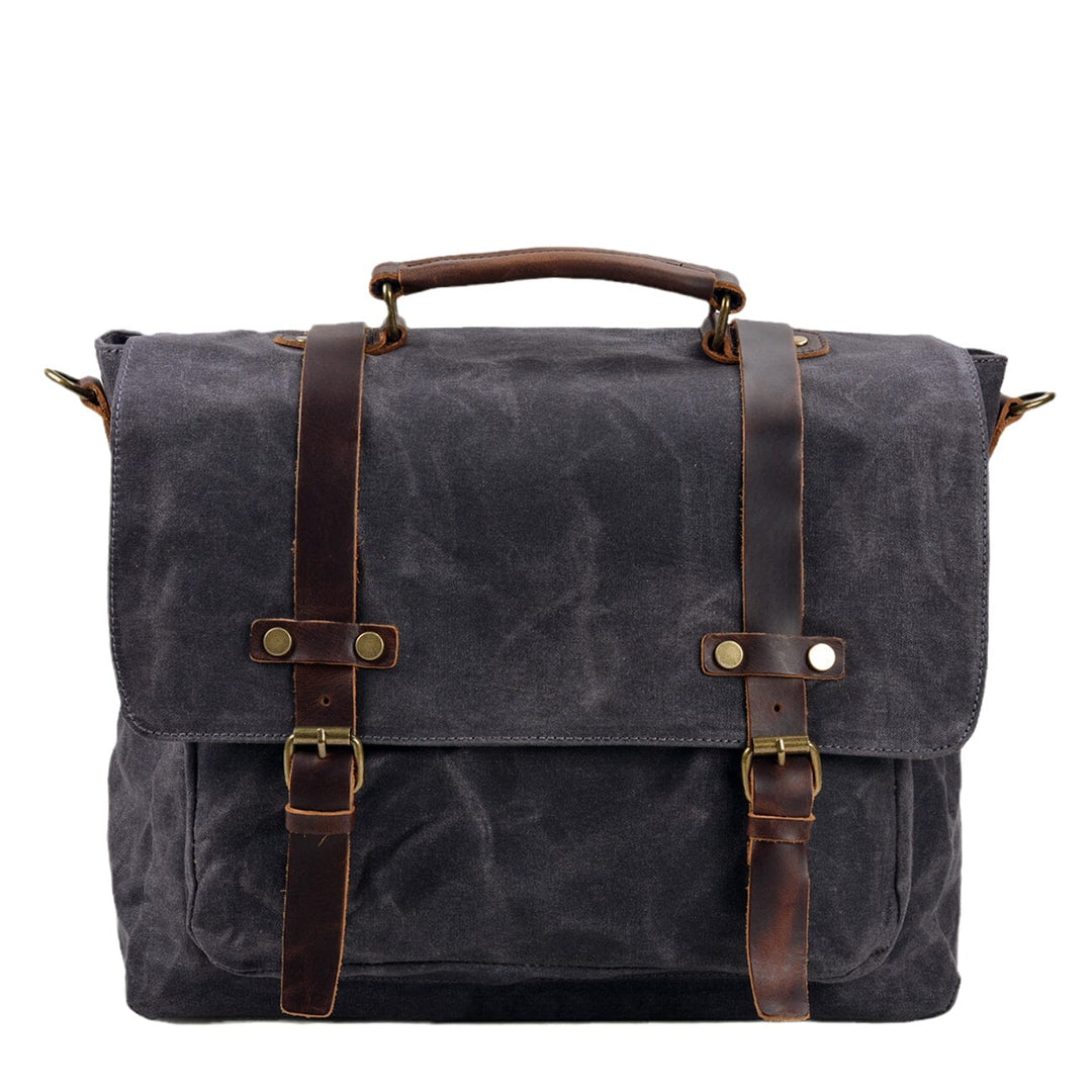 Canvas and Leather Messenger Bag | ORLANDO