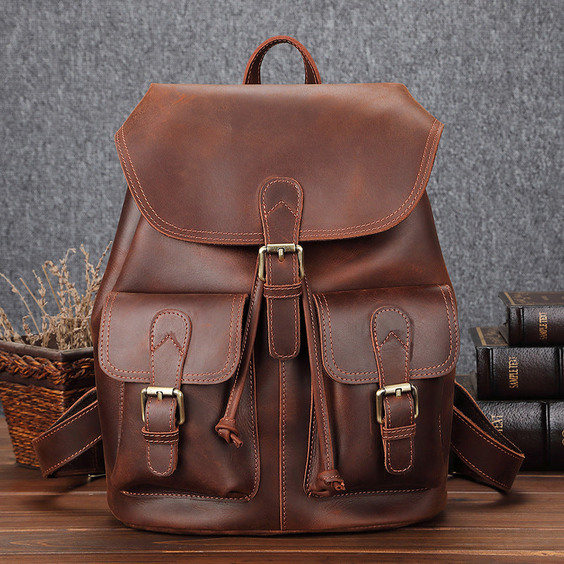 Leather Satchel Backpack | OKLA