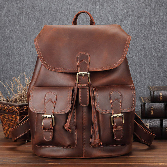 Leather Satchel Backpack | OKLA