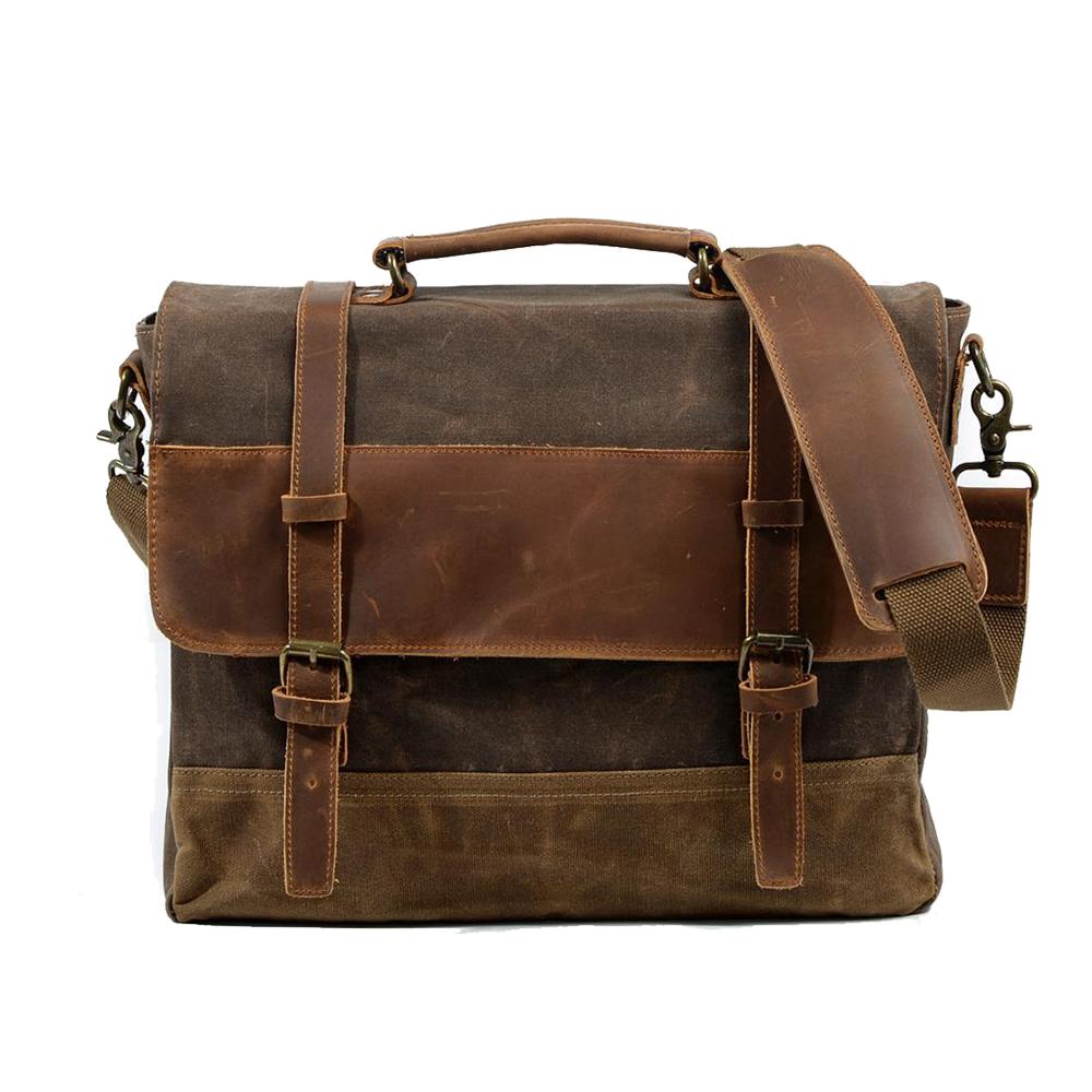 Waxed Canvas Messenger Bag | WINNIPEG