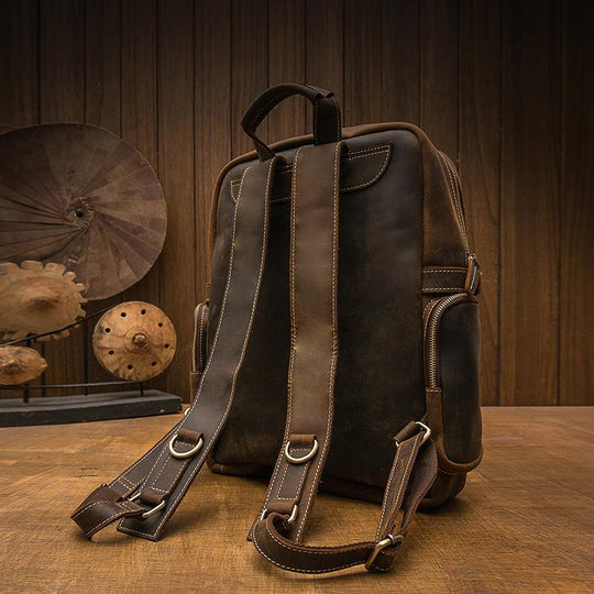 Brown Leather Backpack | ÜRSUS