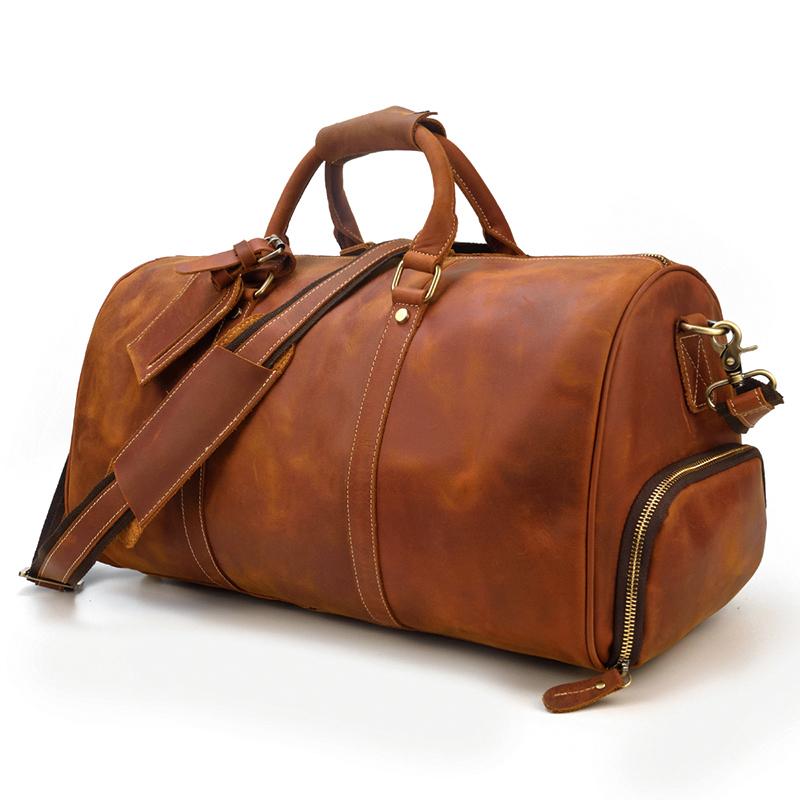 Brown Leather Duffle Bag | SALVADOR